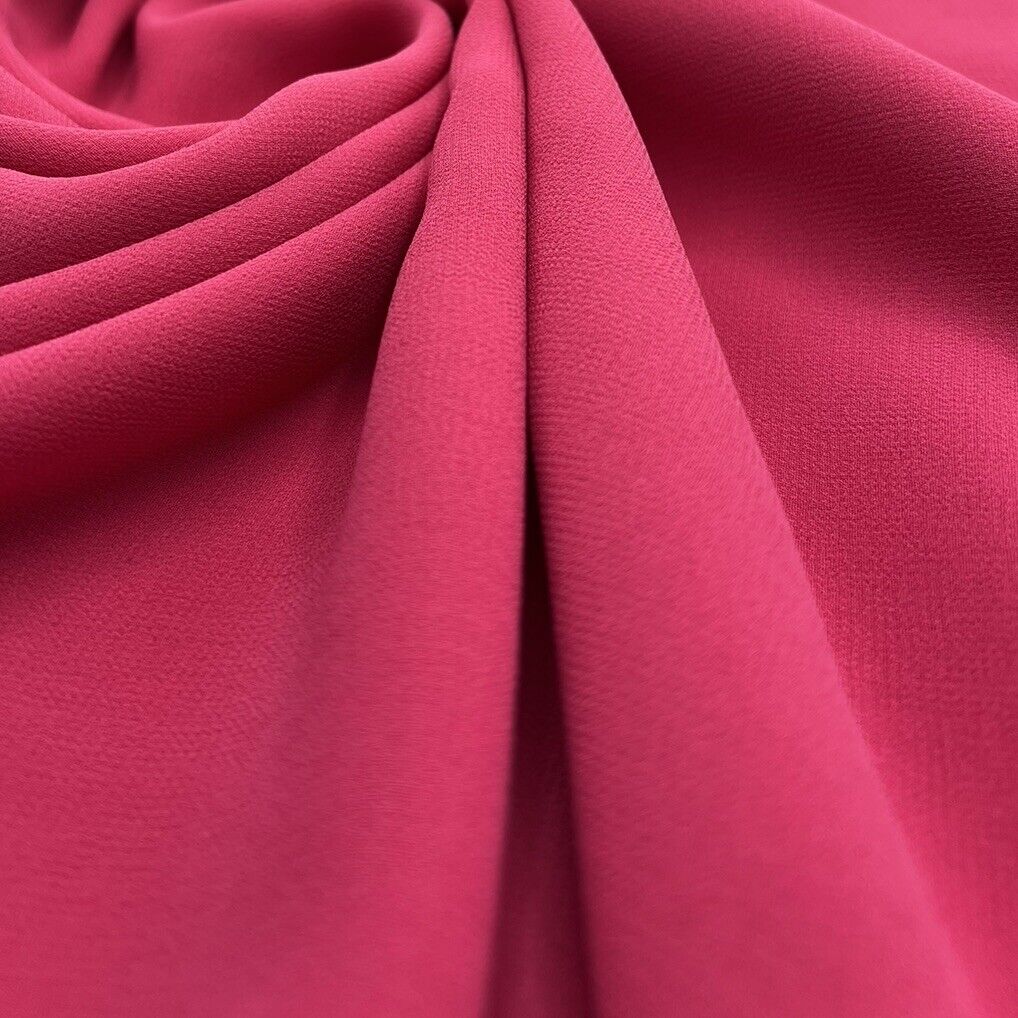 Plain Hot Pink Chiffon Fabric - T9 Fabrics