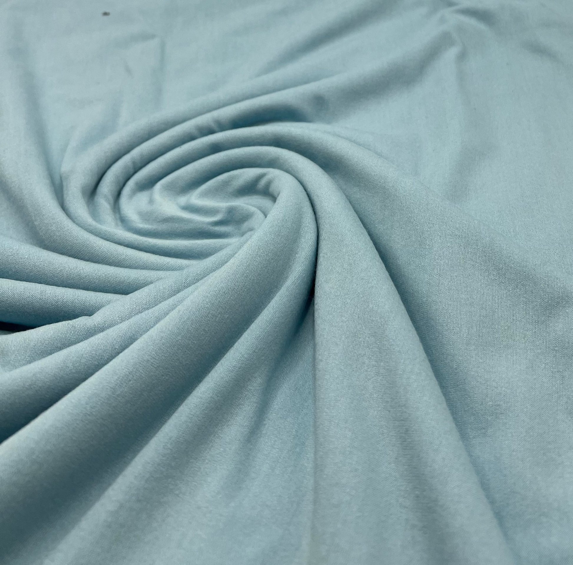 Plain Ice Blue Viscose Elastane Fabric 4 Way Stretch Jersey - T9 Fabrics