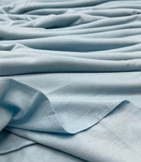 Plain Ice Blue Viscose Elastane Fabric 4 Way Stretch Jersey - T9 Fabrics