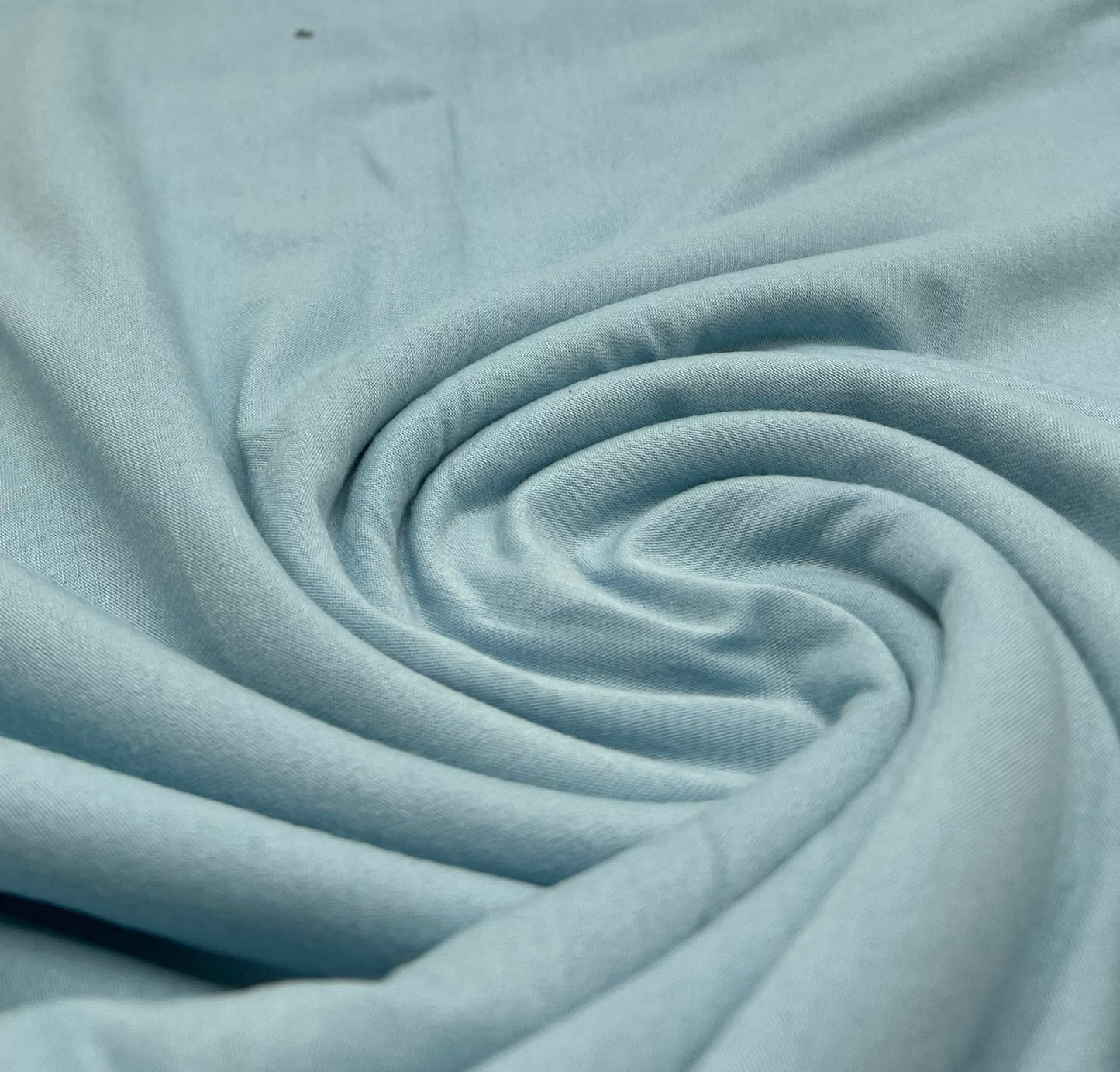 Plain Ice Blue Viscose Elastane Fabric 4 Way Stretch Jersey - T9 Fabrics