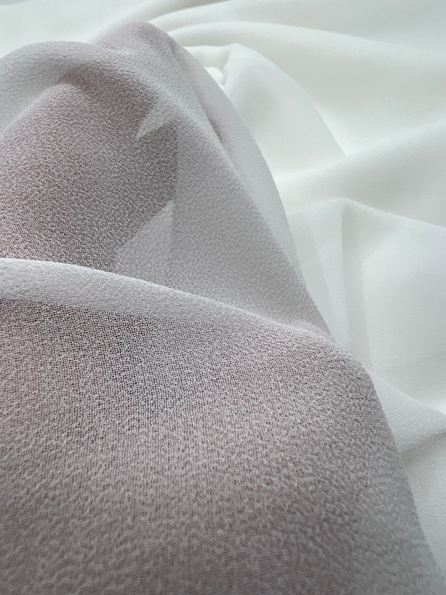 Plain Ivory Chiffon Sheer Dress Bridal Fabric - T9 Fabrics