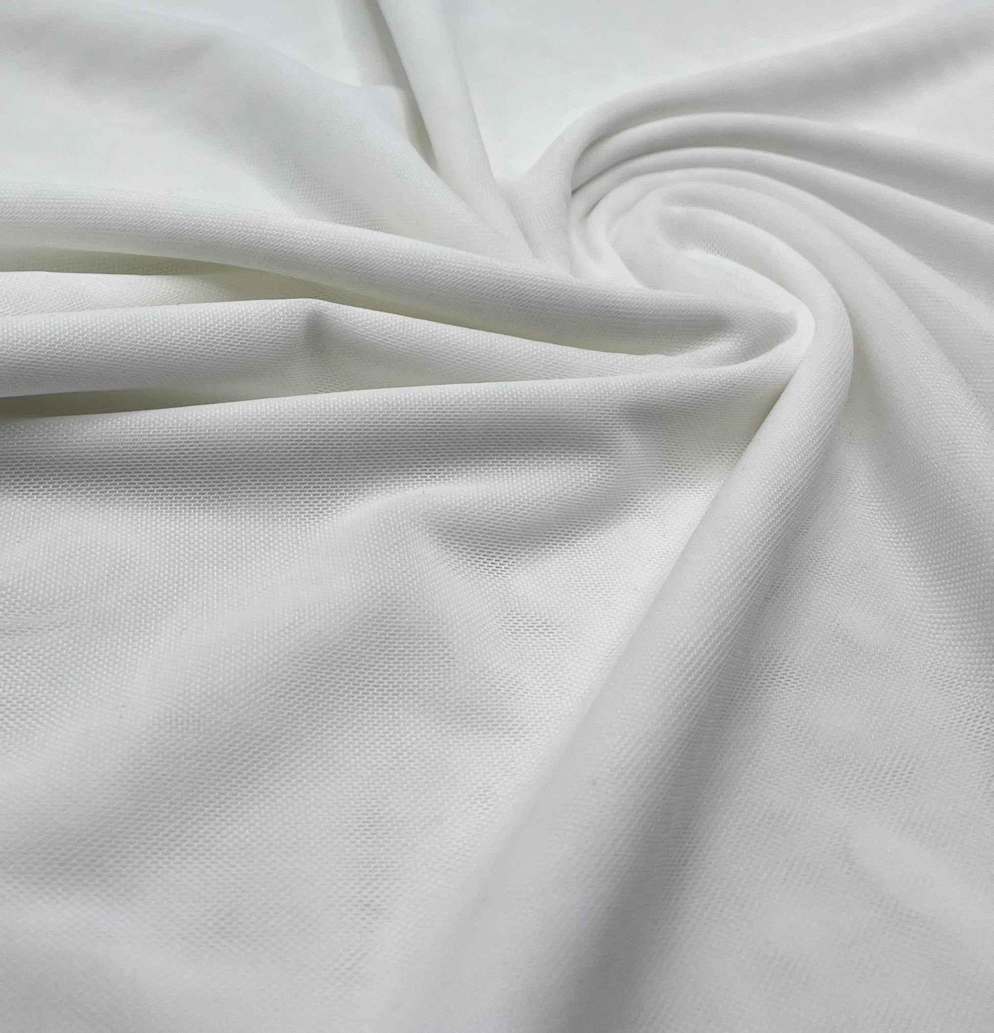 Plain Ivory Mesh Fabric Stretch - T9 Fabrics