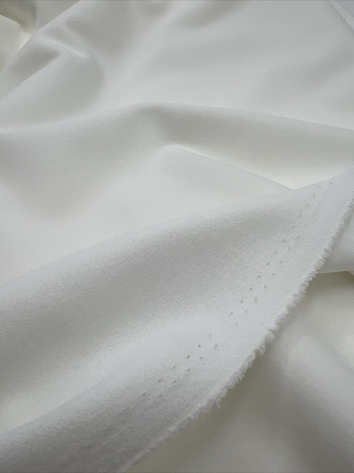 Plain Ivory Scuba Crepe Stretch Fabric 4 Way Stretch - T9 Fabrics