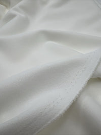 Plain Ivory Scuba Crepe Stretch Fabric 4 Way Stretch - T9 Fabrics