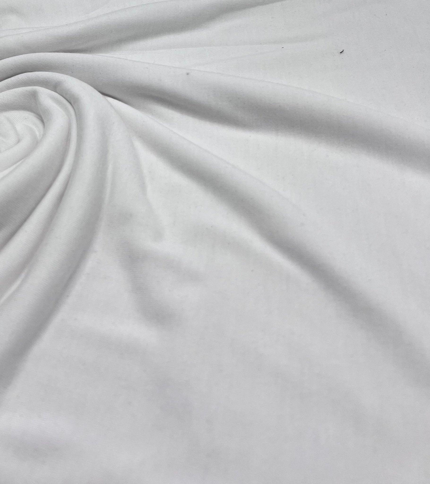 Plain Ivory Viscose Elastane Fabric 4 Way Stretch Jersey - T9 Fabrics