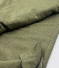 Plain Khaki Viscose Elastane Fabric 4 Way Stretch Jersey - T9 Fabrics