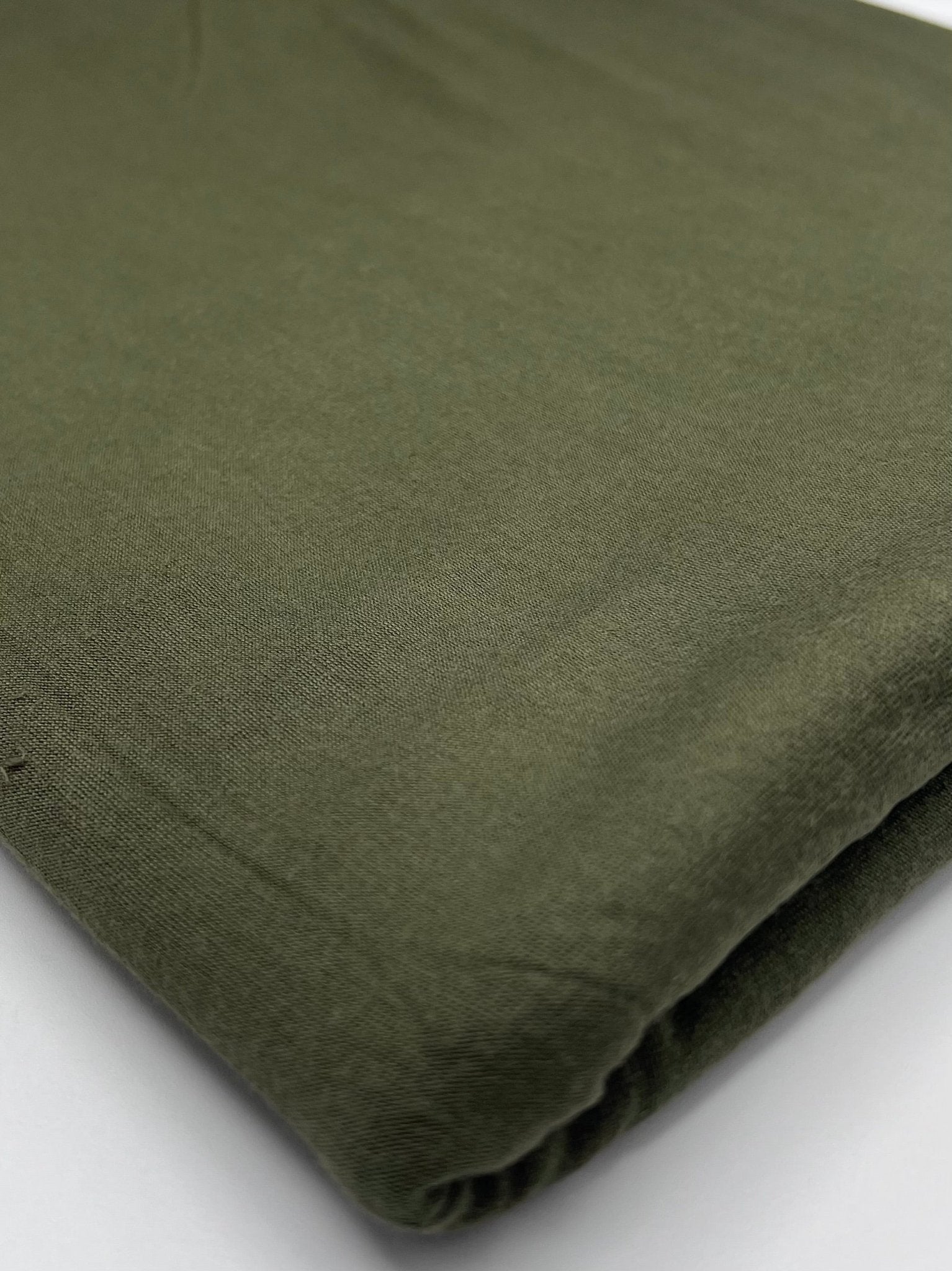 Plain Khaki Viscose Elastane Fabric 4 Way Stretch Jersey - T9 Fabrics