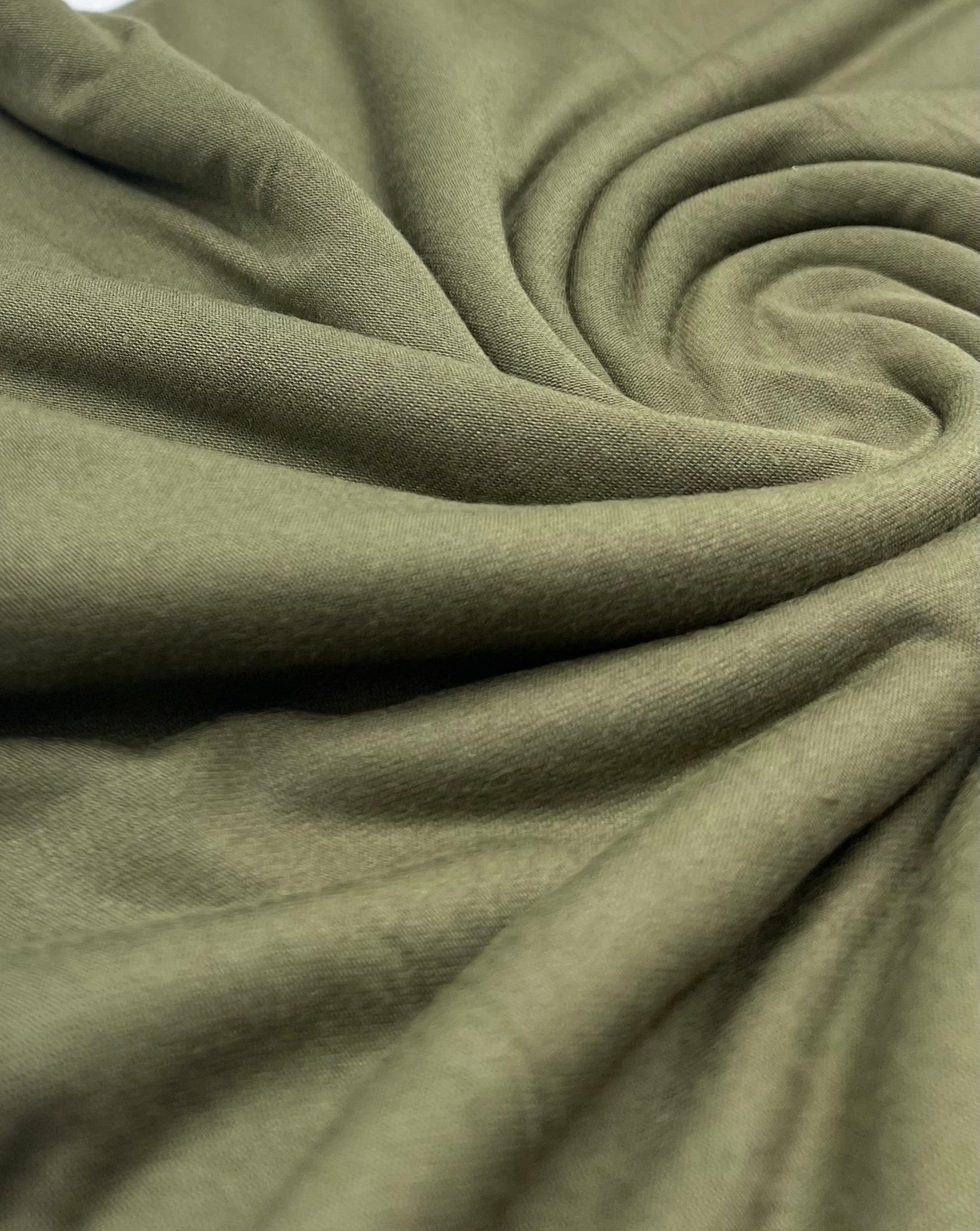 Plain Khaki Viscose Elastane Fabric 4 Way Stretch Jersey - T9 Fabrics