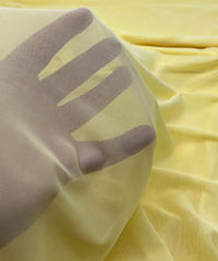 Plain Lemon Yellow Mesh Fabric Stretch - T9 Fabrics