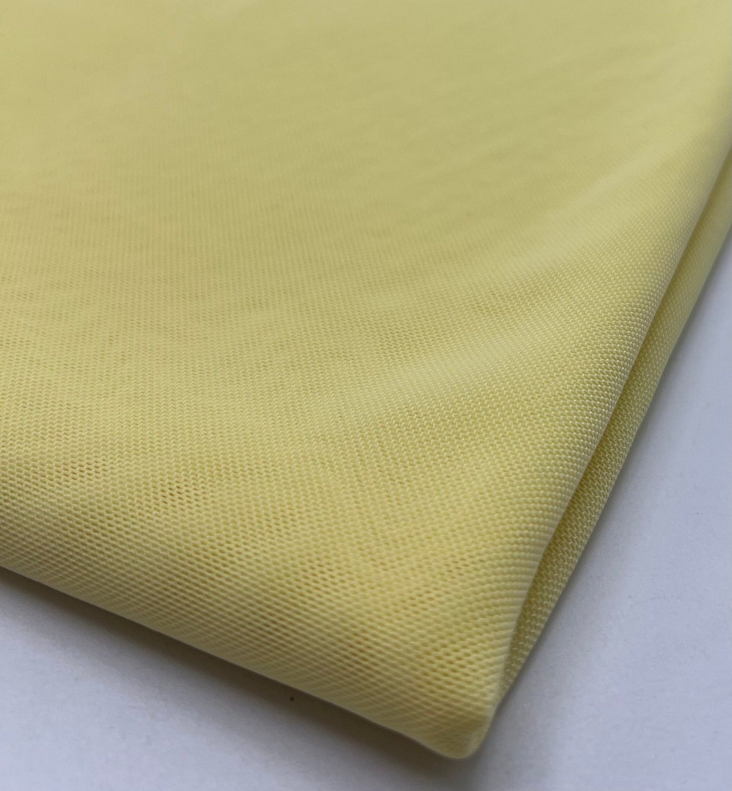 Plain Lemon Yellow Mesh Fabric Stretch - T9 Fabrics