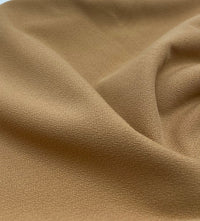 Plain Light Camel Scuba Crepe Stretch Jersey Fabric 4 Way Stretch - T9 Fabrics