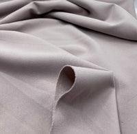 Plain Light Grey Scuba Crepe Stretch Jersey Fabric 4 Way Stretch - T9 Fabrics