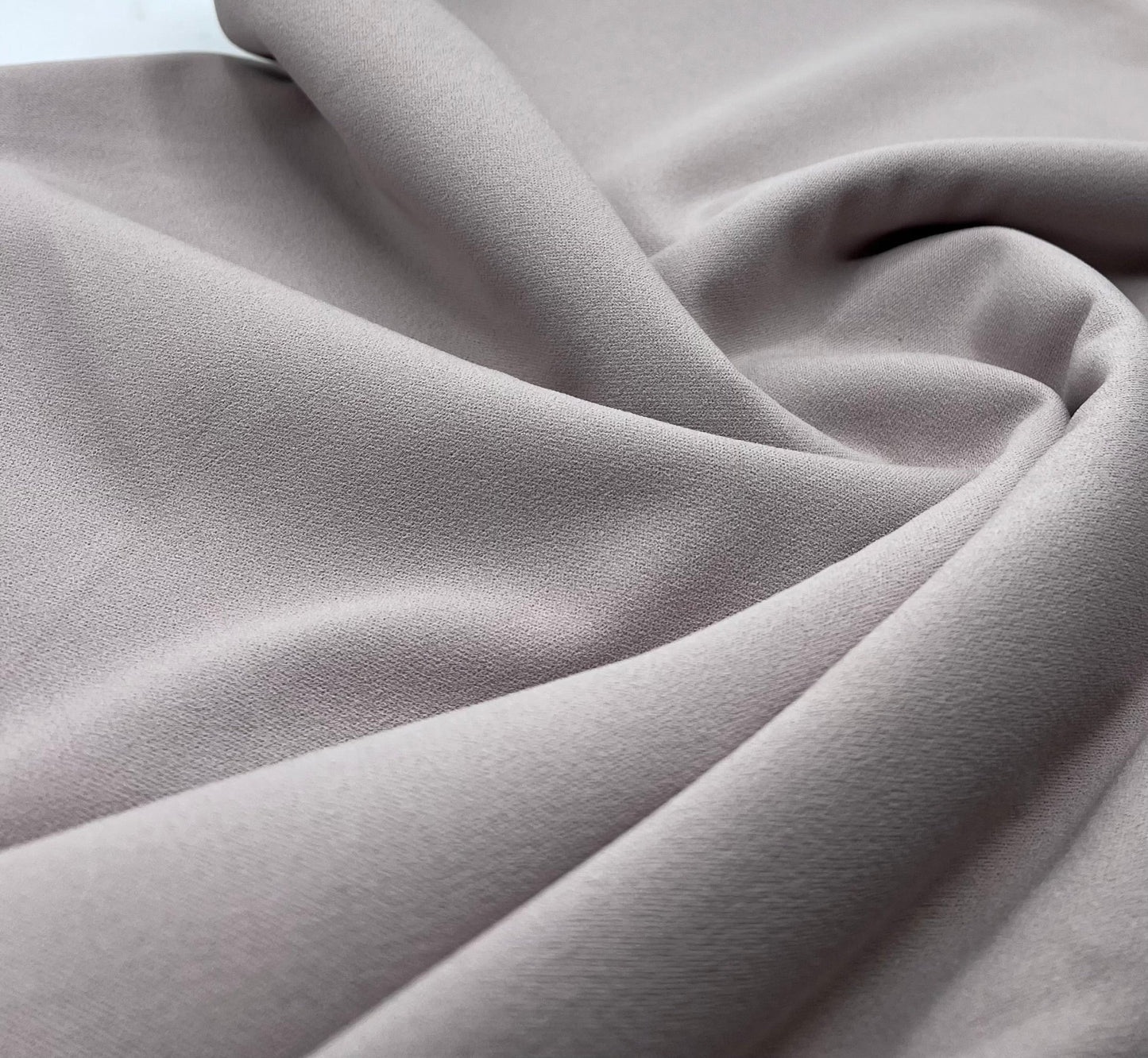 Plain Light Grey Scuba Crepe Stretch Jersey Fabric 4 Way Stretch - T9 Fabrics