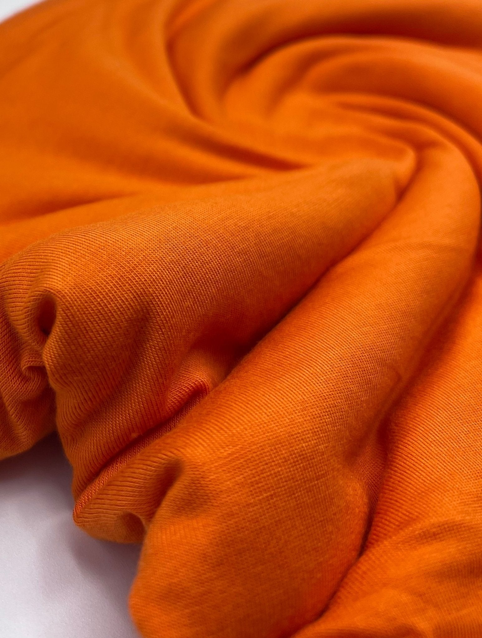 Plain Light Orange Viscose Elastane Fabric 4 Way Stretch Jersey - T9 Fabrics