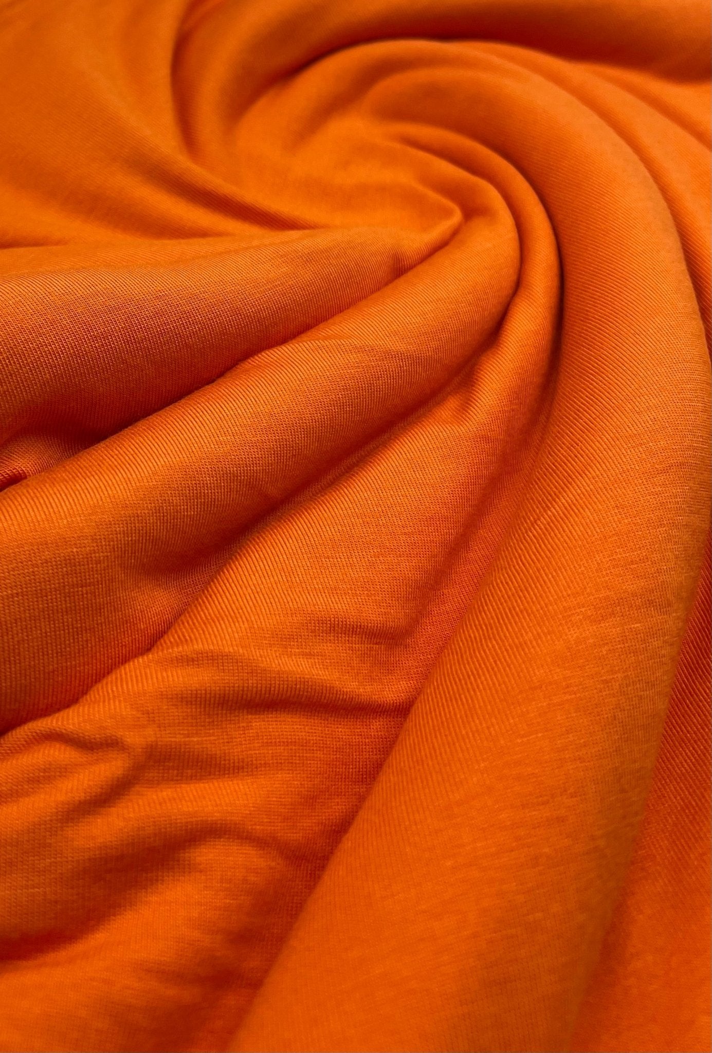 Plain Light Orange Viscose Elastane Fabric 4 Way Stretch Jersey - T9 Fabrics