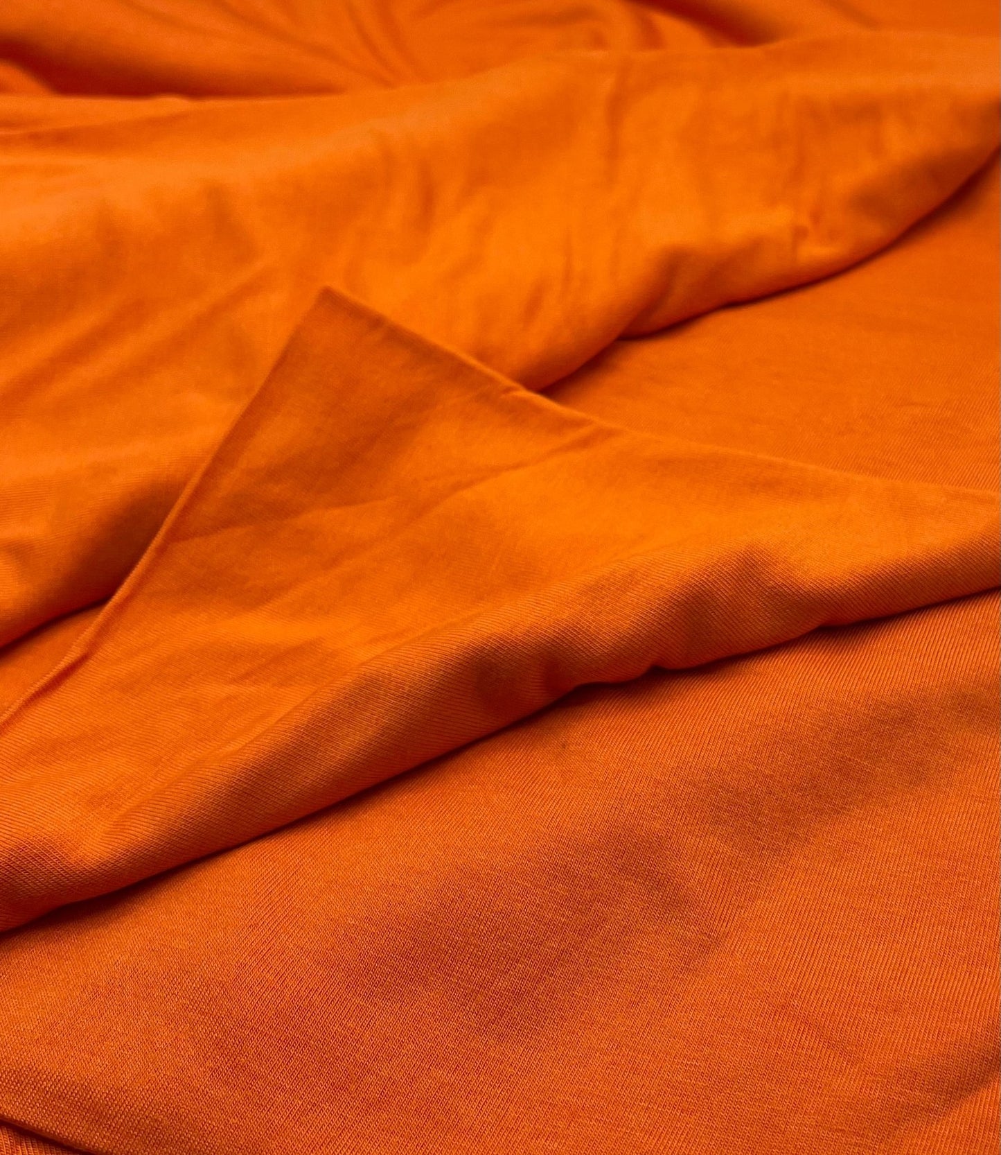 Plain Light Orange Viscose Elastane Fabric 4 Way Stretch Jersey - T9 Fabrics