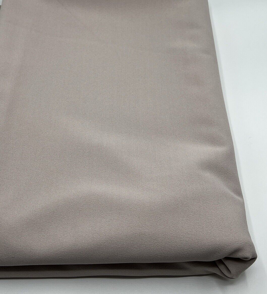 Plain Light Stone Scuba Crepe Stretch Jersey Fabric 4 Way Stretch - T9 Fabrics