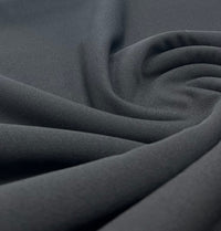 Plain Lightweight Black Scuba Crepe Stretch Fabric 4 Way Stretch - T9 Fabrics
