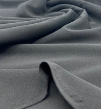 Plain Lightweight Black Scuba Crepe Stretch Fabric 4 Way Stretch - T9 Fabrics