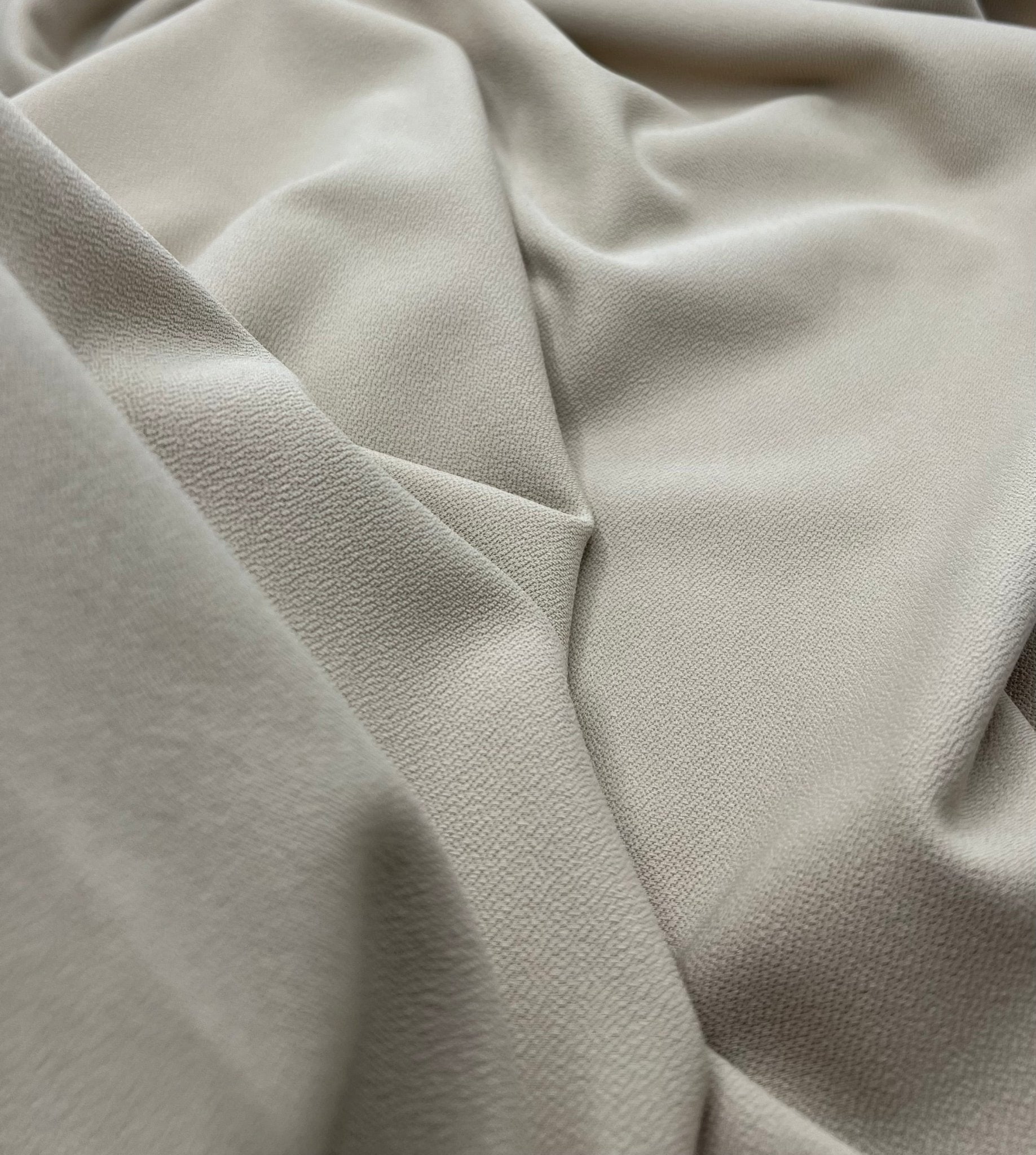Plain Lightweight Stone Scuba Crepe Stretch Fabric 4 Way Stretch - T9 Fabrics