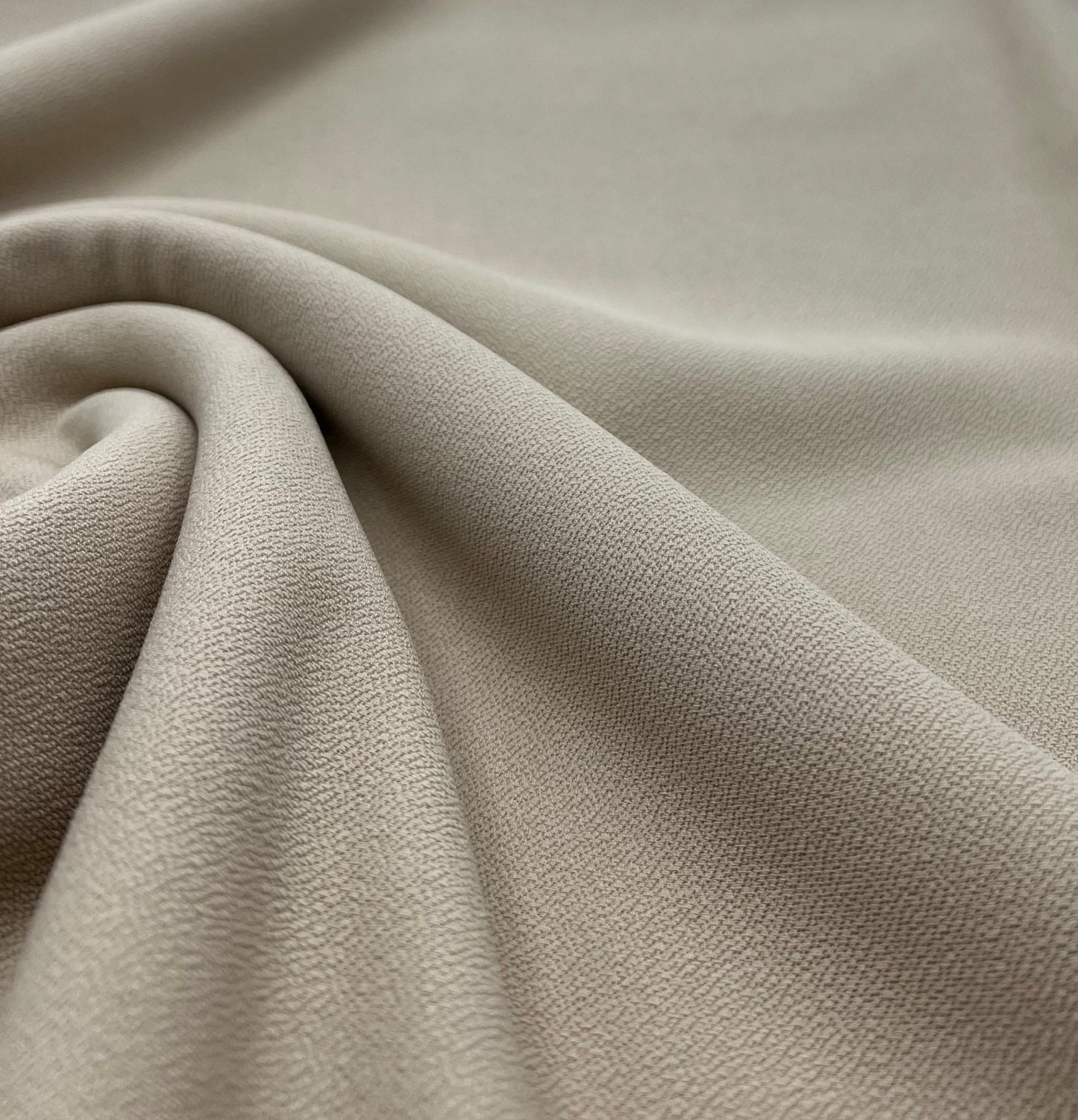 Plain Lightweight Stone Scuba Crepe Stretch Fabric 4 Way Stretch - T9 Fabrics