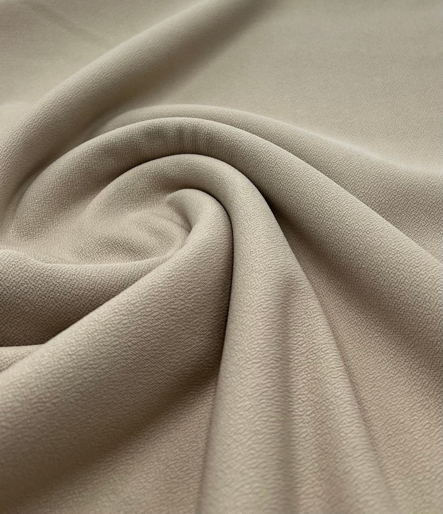 Plain Lightweight Stone Scuba Crepe Stretch Fabric 4 Way Stretch - T9 Fabrics