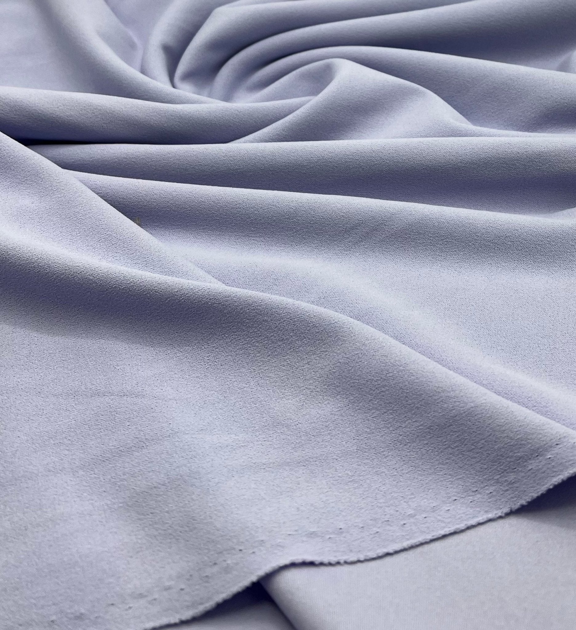 Plain Lilac Scuba Crepe Stretch Jersey Fabric 4 Way Stretch - T9 Fabrics