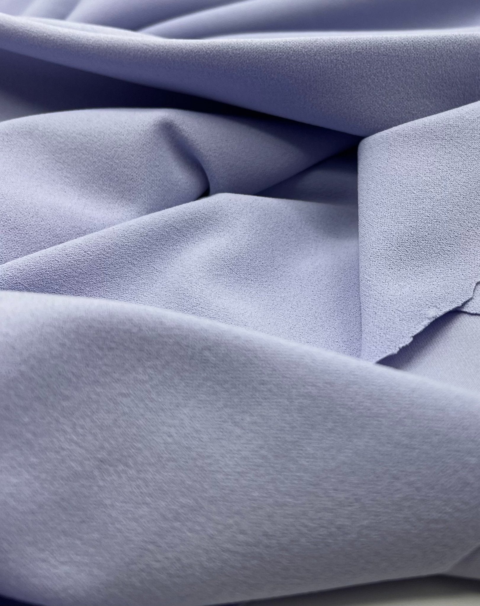 Plain Lilac Scuba Crepe Stretch Jersey Fabric 4 Way Stretch - T9 Fabrics