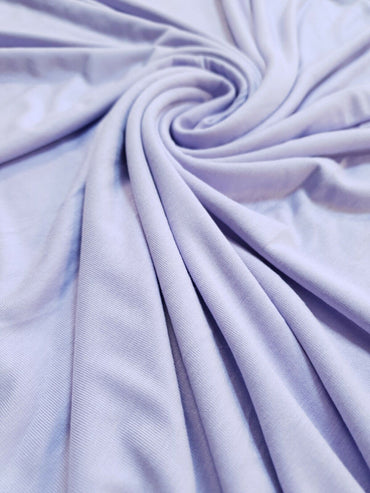 Plain Lilac Viscose Elastane Fabric 4 Way Stretch Jersey - T9 Fabrics