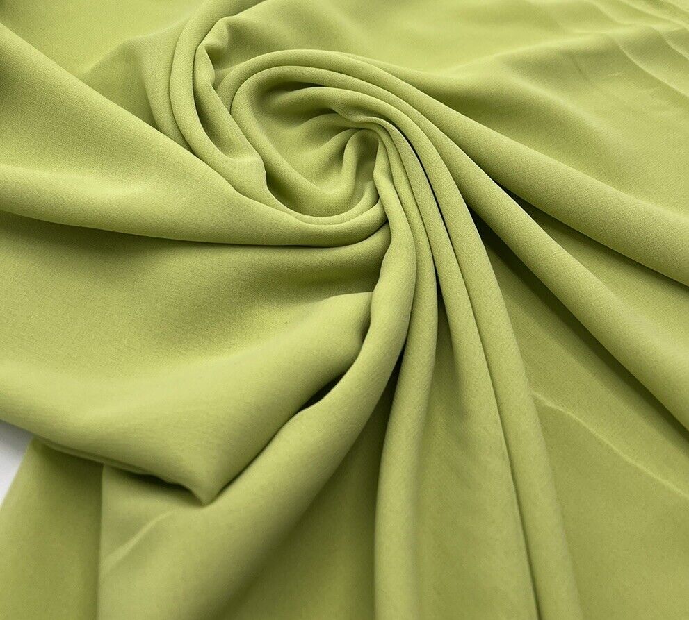 Plain Lime Chiffon Fabric - T9 Fabrics