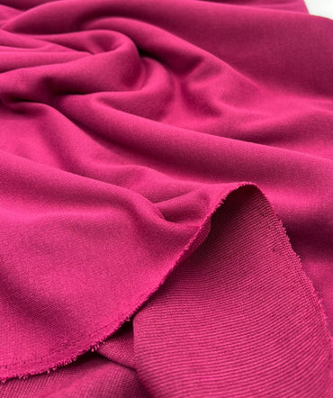 Plain Magenta Ponte 2 Way Stretch Fabric - T9 Fabrics