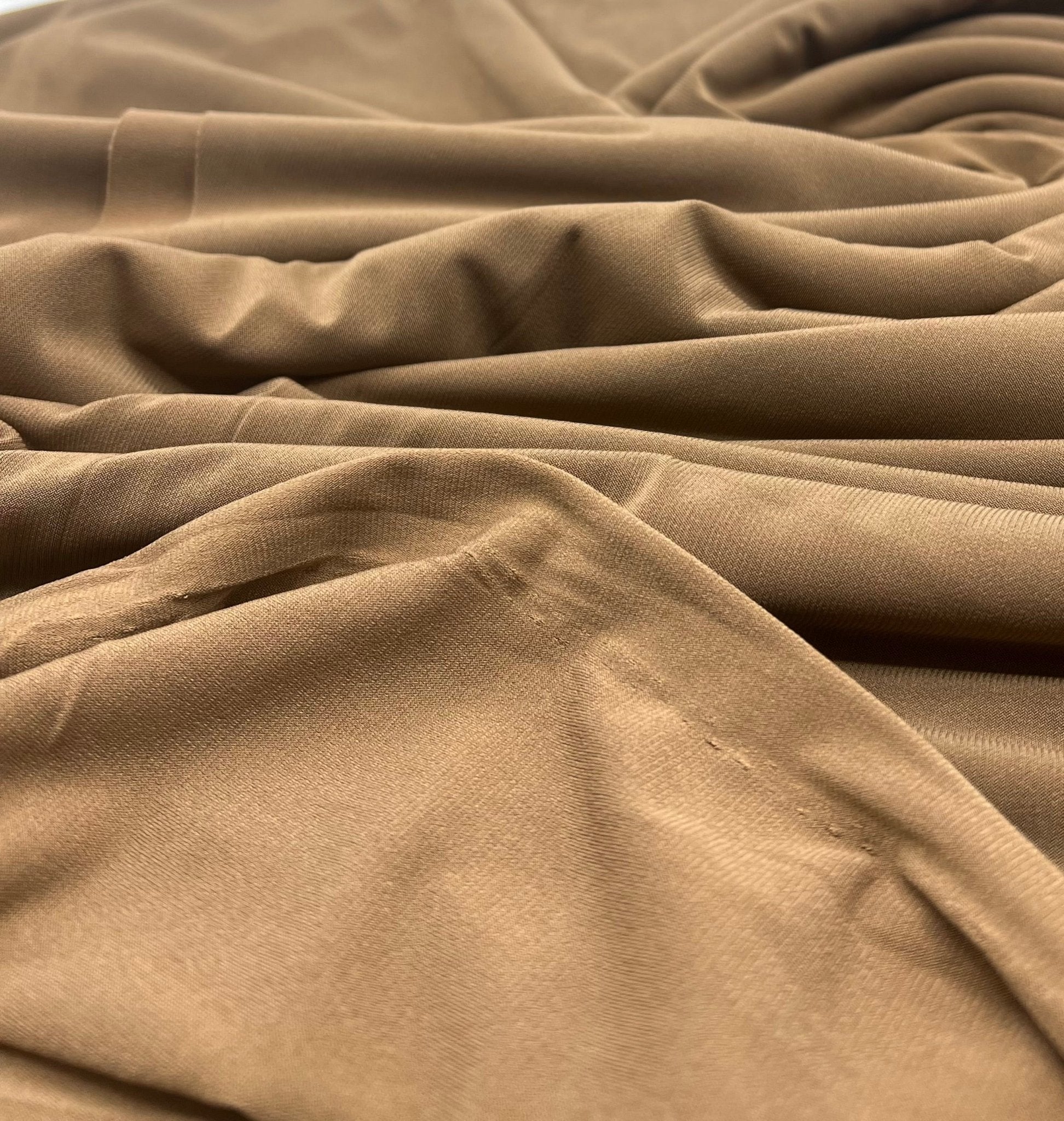 Plain Mocha ITY 4 Way Stretch Fabric - T9 Fabrics