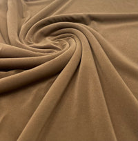 Plain Mocha ITY 4 Way Stretch Fabric - T9 Fabrics