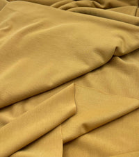 Plain Mustard Ponte 2 Way Stretch Fabric - T9 Fabrics