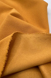 Plain Mustard Scuba Crepe Stretch Fabric 4 Way Stretch - T9 Fabrics