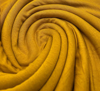 Plain Mustard Viscose Elastane Fabric 4 Way Stretch Jersey - T9 Fabrics