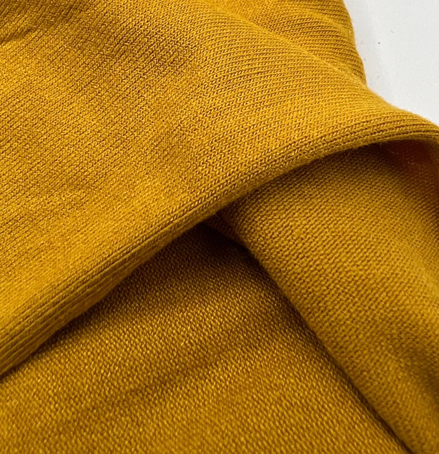 Plain Mustard Viscose Elastane Fabric 4 Way Stretch Jersey - T9 Fabrics