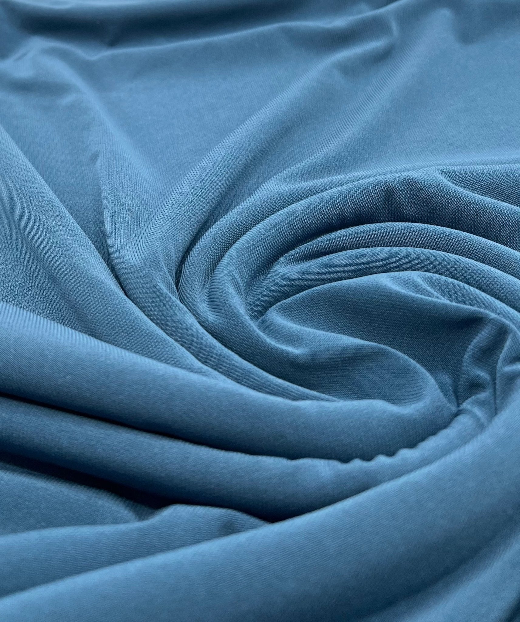 Plain Muted Teal ITY 4 Way Stretch Fabric - T9 Fabrics