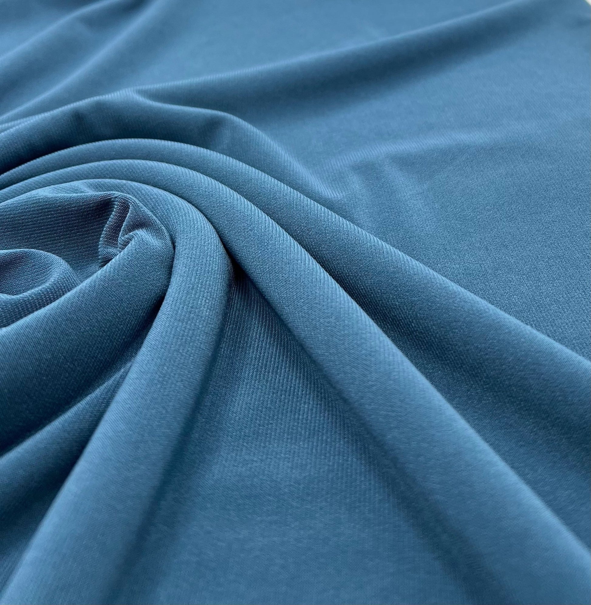 Plain Muted Teal ITY 4 Way Stretch Fabric - T9 Fabrics