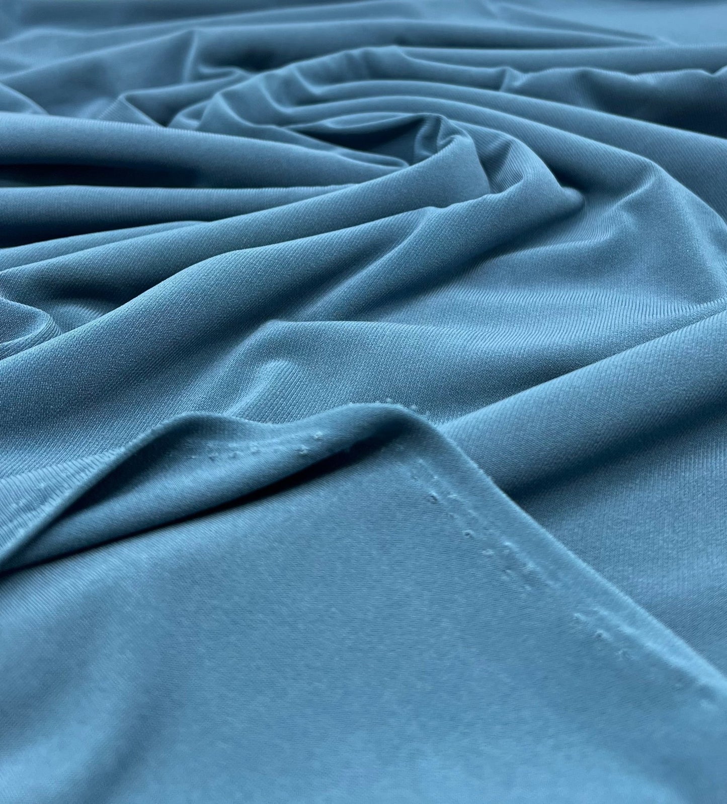 Plain Muted Teal ITY 4 Way Stretch Fabric - T9 Fabrics