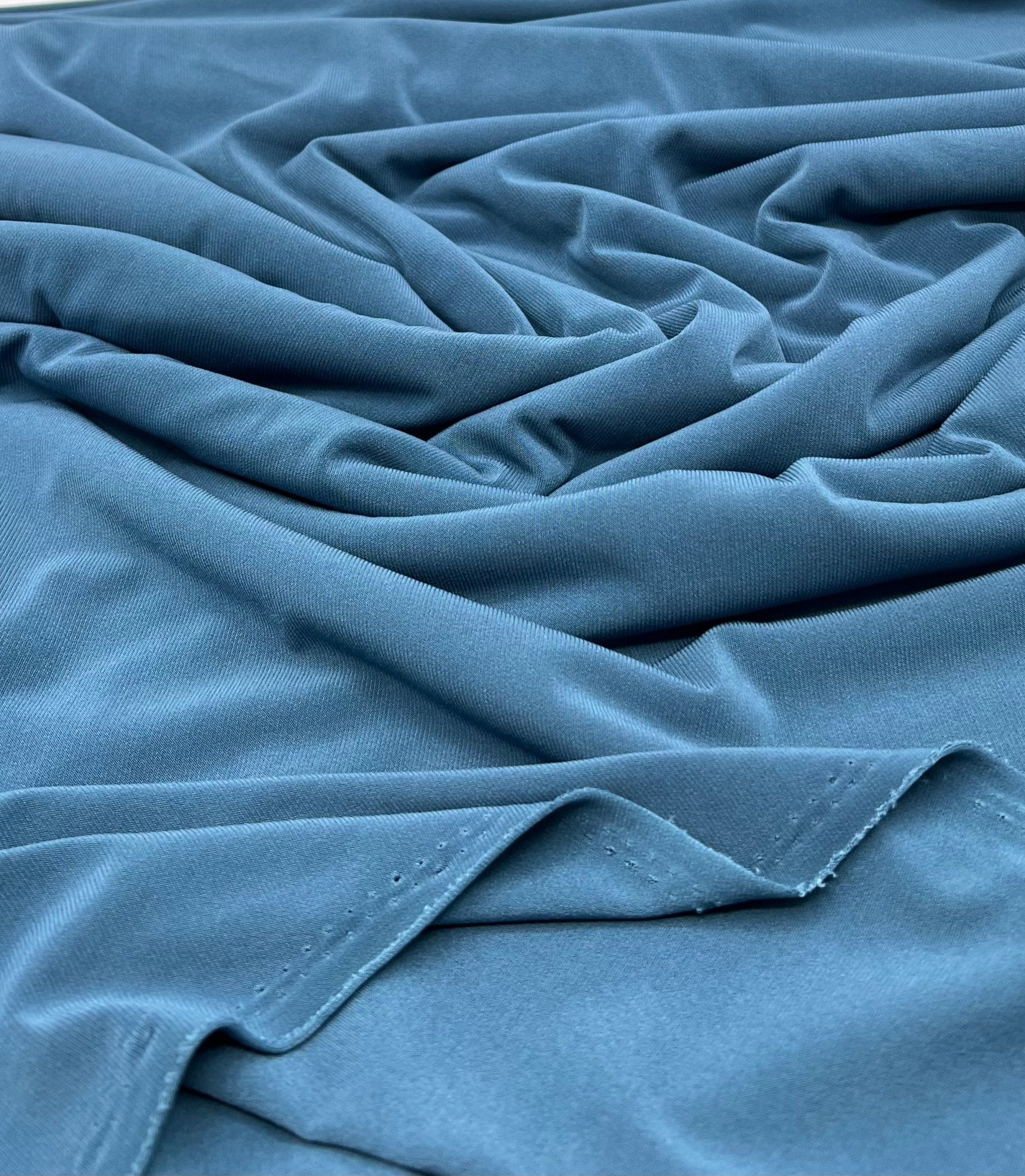 Plain Muted Teal ITY 4 Way Stretch Fabric - T9 Fabrics