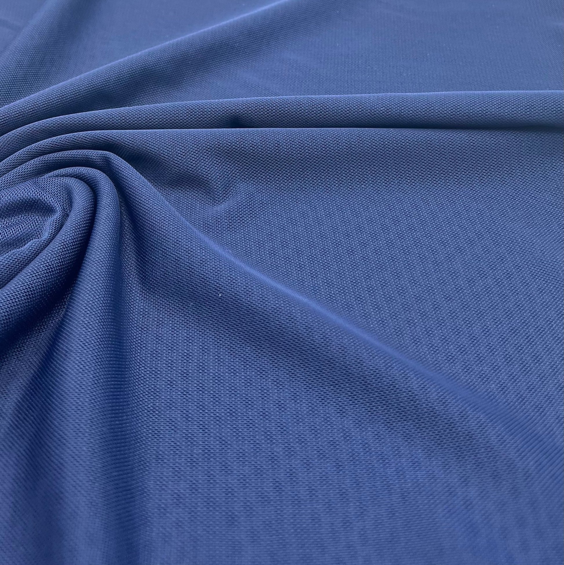 Plain Navy Mesh Fabric Stretch - T9 Fabrics