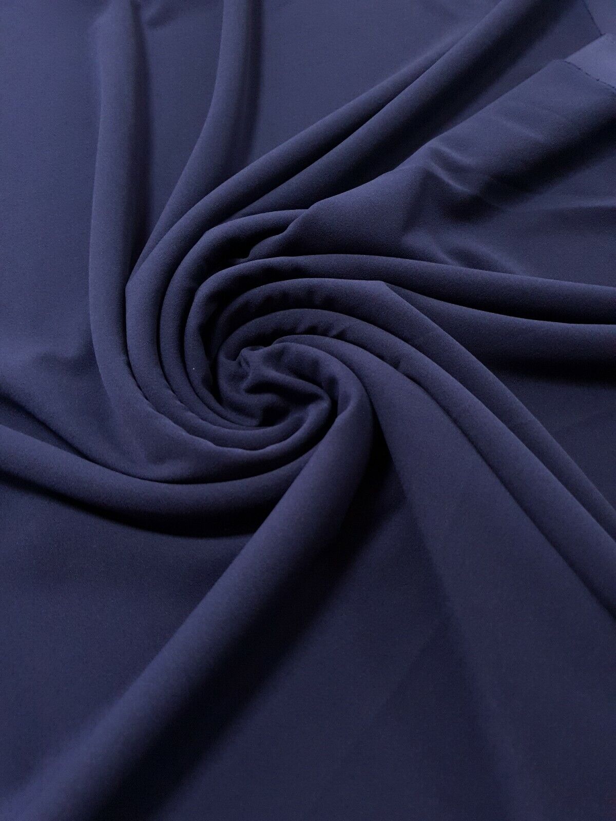 Plain Navy Scuba Crepe Stretch Jersey Fabric 4 Way Stretch - T9 Fabrics