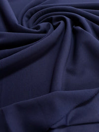 Plain Navy Scuba Crepe Stretch Jersey Fabric 4 Way Stretch - T9 Fabrics