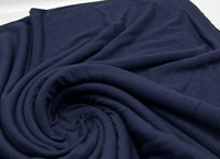 Plain Navy Viscose Elastane Fabric 4 Way Stretch Jersey - T9 Fabrics