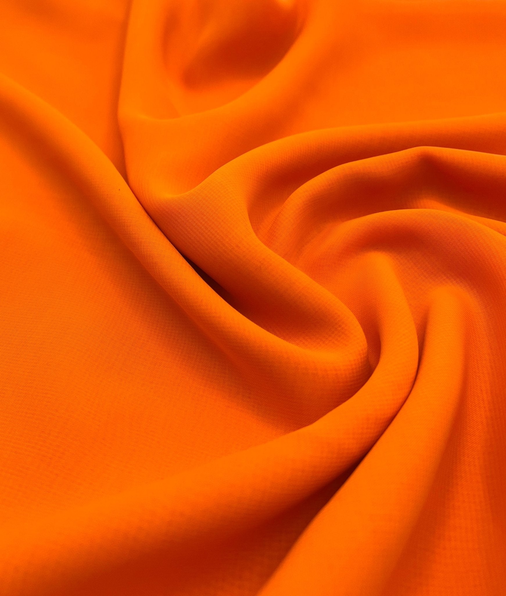 Plain Neon Orange Chiffon Sheer Dress Bridal Fabric - T9 Fabrics