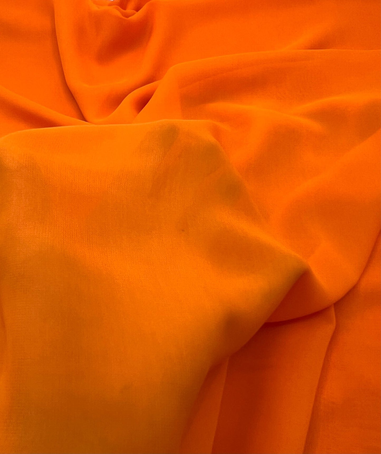 Plain Neon Orange Chiffon Sheer Dress Bridal Fabric - T9 Fabrics