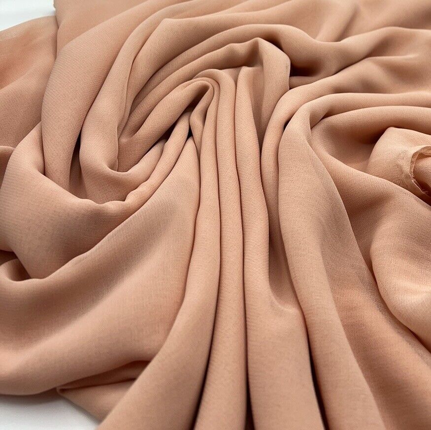 Plain Nude Chiffon Fabric - T9 Fabrics