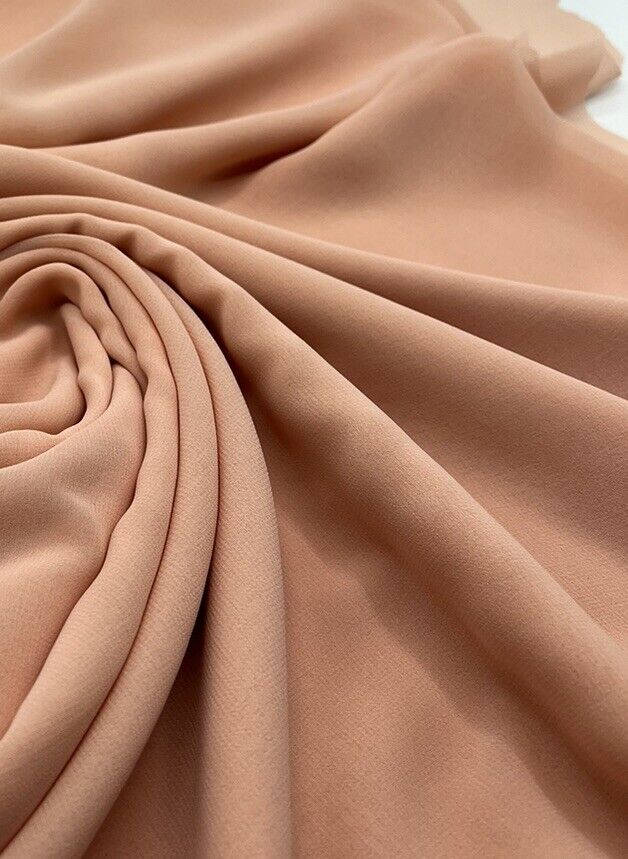 Plain Nude Chiffon Fabric - T9 Fabrics