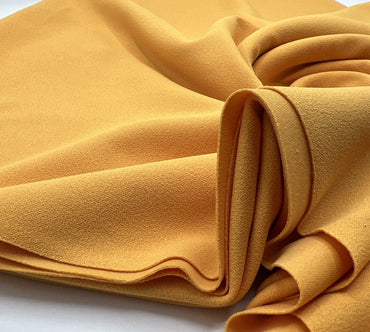 Plain Orange Scuba Crepe Stretch Jersey Fabric 4 Way Stretch - T9 Fabrics